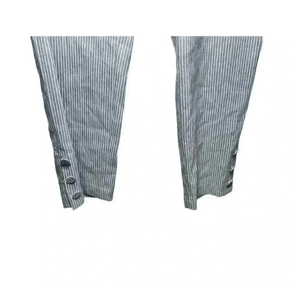 J Jill Love Linen Stretch Pants Womens Small Blue Capri Linen Pull On - Picture 4 of 13